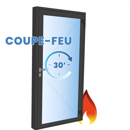 Porte Vitr E Acier Coupe Feu Minutes Vantail Sur Mesure