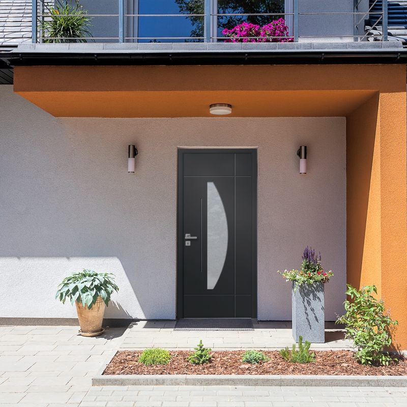 Porte d entrée monobloc ANNA sur mesure en aluminium Porte d entrée